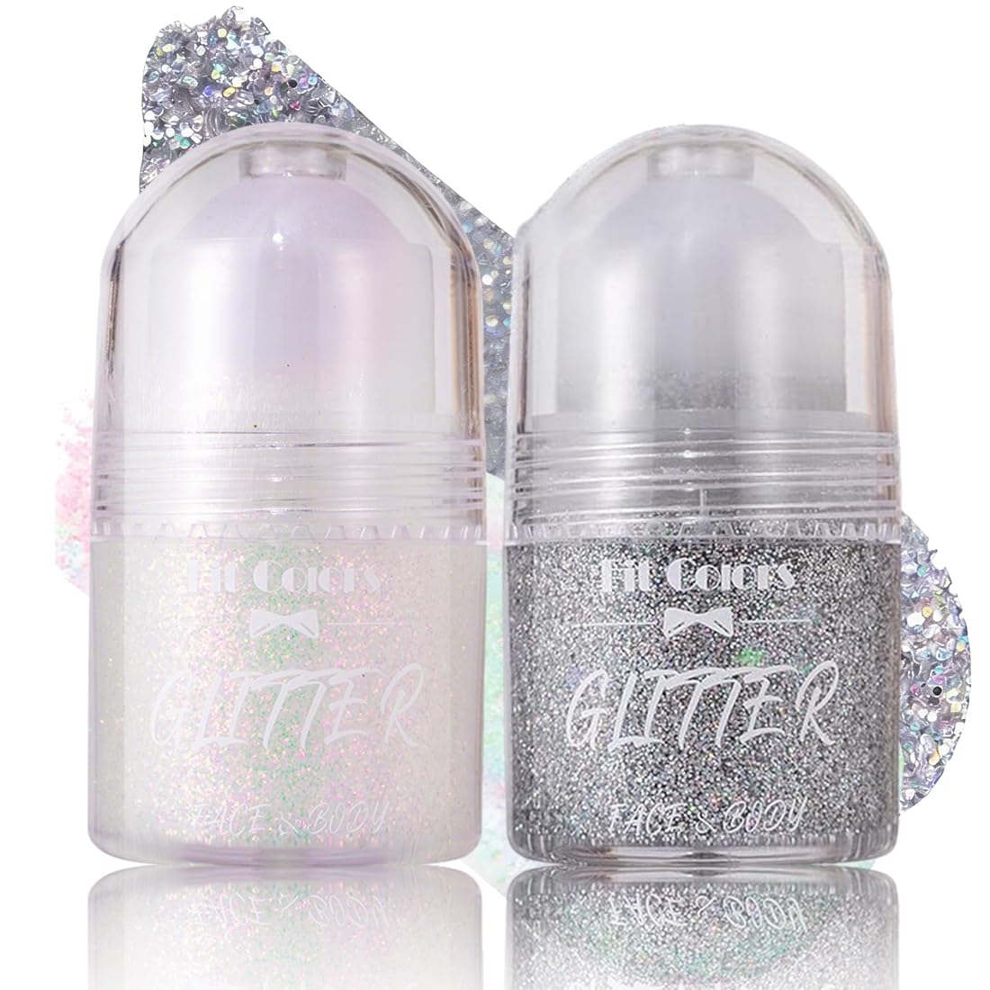 2 Pezzi Body Gel liquido con glitter da 25ml, a lunga durata, gel con paillettes per trucchi da festival, feste in maschera, compleanni