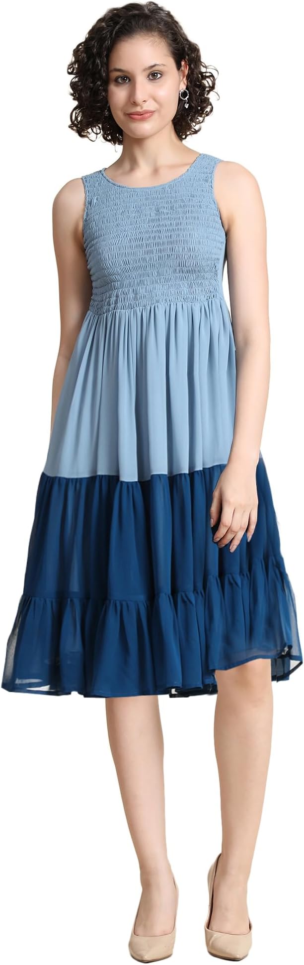 KERI PERRYDresses for Women, Western Dresses for Women, Dress for Women, Dresses for Women, Short A-Line Dress for Girls, Maxi Dress for Women, Georgette Western Dress, Sky Blue Colour Western Dress