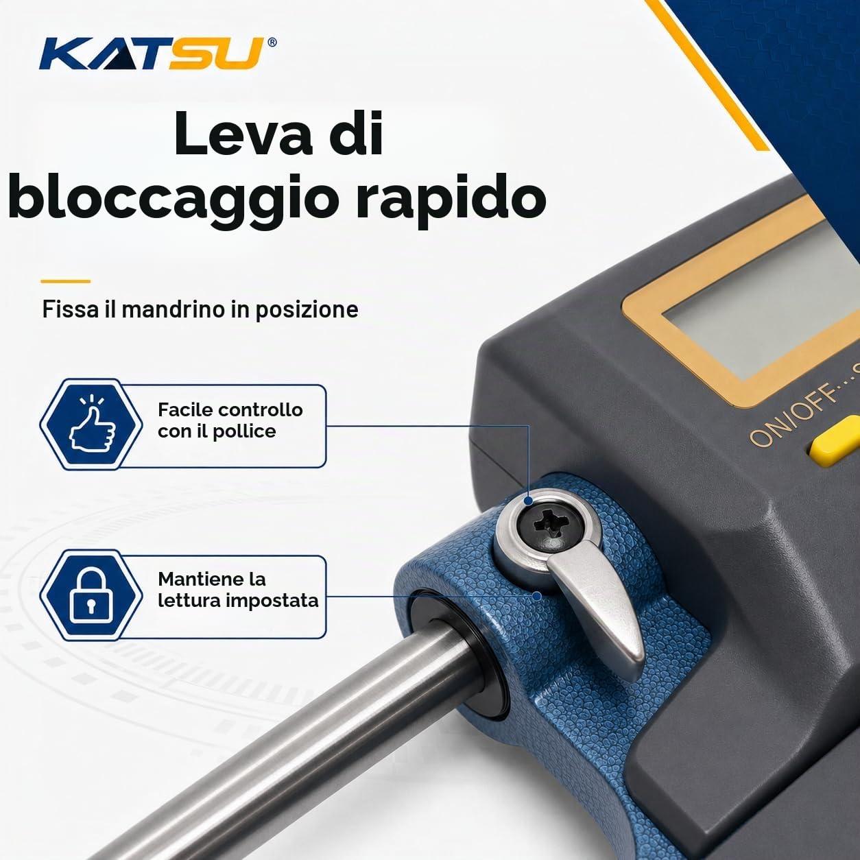KATSU Micrometro Digitale 0-25 mm / 0-1" Alta Precisione LCD Micrometro Elettronico Esterno Calibro Digitale Millesimale Misura Inch/Metric con Modalità Assoluta e Incrementale 401330A