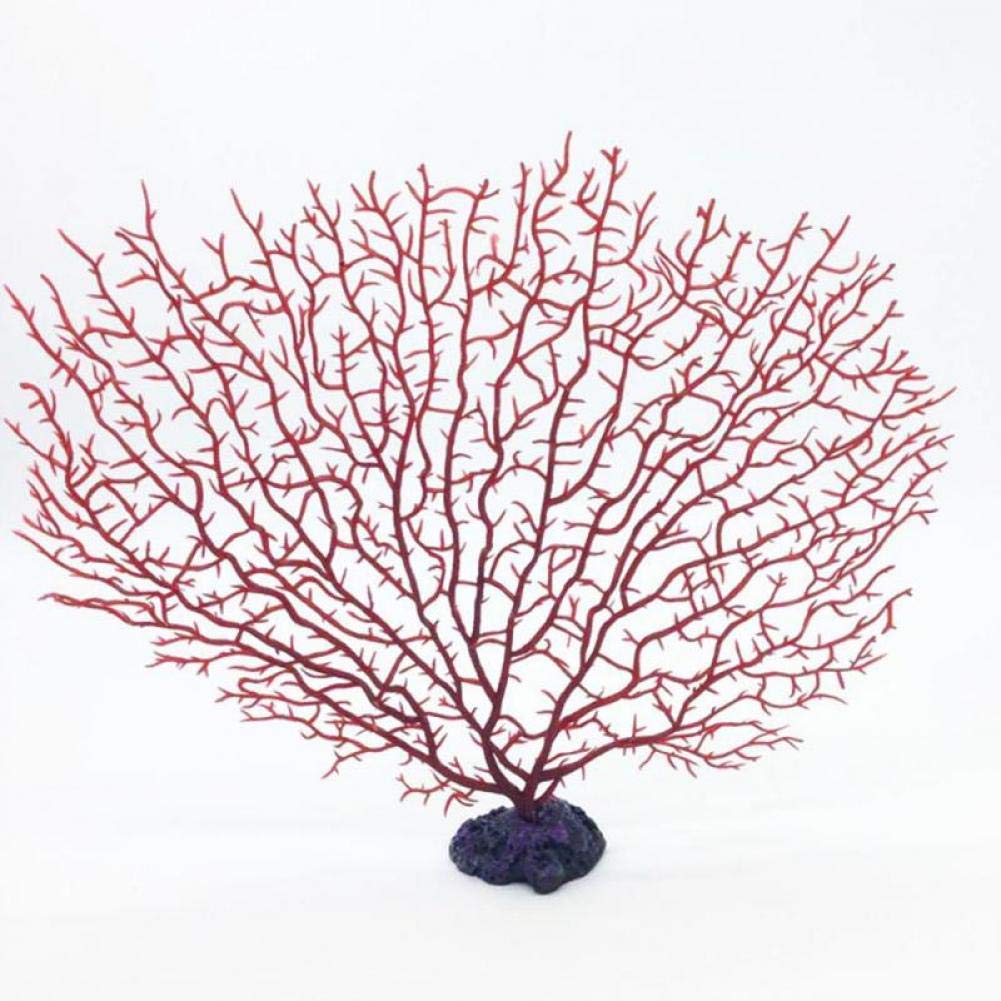 Hotaden New Fish Tank Aquarium Decoration Red Anemone Coral Decor Artificial Simulation Aquatic Plant Home Fish Tank Coral Decor