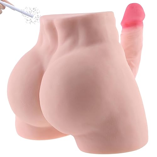 8lb Male Sex Doll with Flexible Dildo Realistic Sex Huge Cock, Torso Sex Dolls for Women 7.9 in Cock Female Masturbation Unisex Masturbator Tight Anal Adult Toy for Men Couple Women Gay Sex Toy - White Male Sex Doll