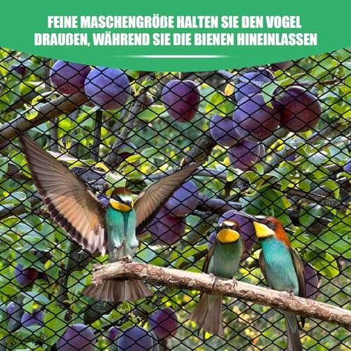 1 Stück Teichnetz, Taubennetz Balkon, Netz Für Balkon, Netz Vogelschutz, Feinmaschiges Teichnetz Aus Polyethylen, 4m x 6m taubennetz Balkon ohne Bohren, Schwarz
