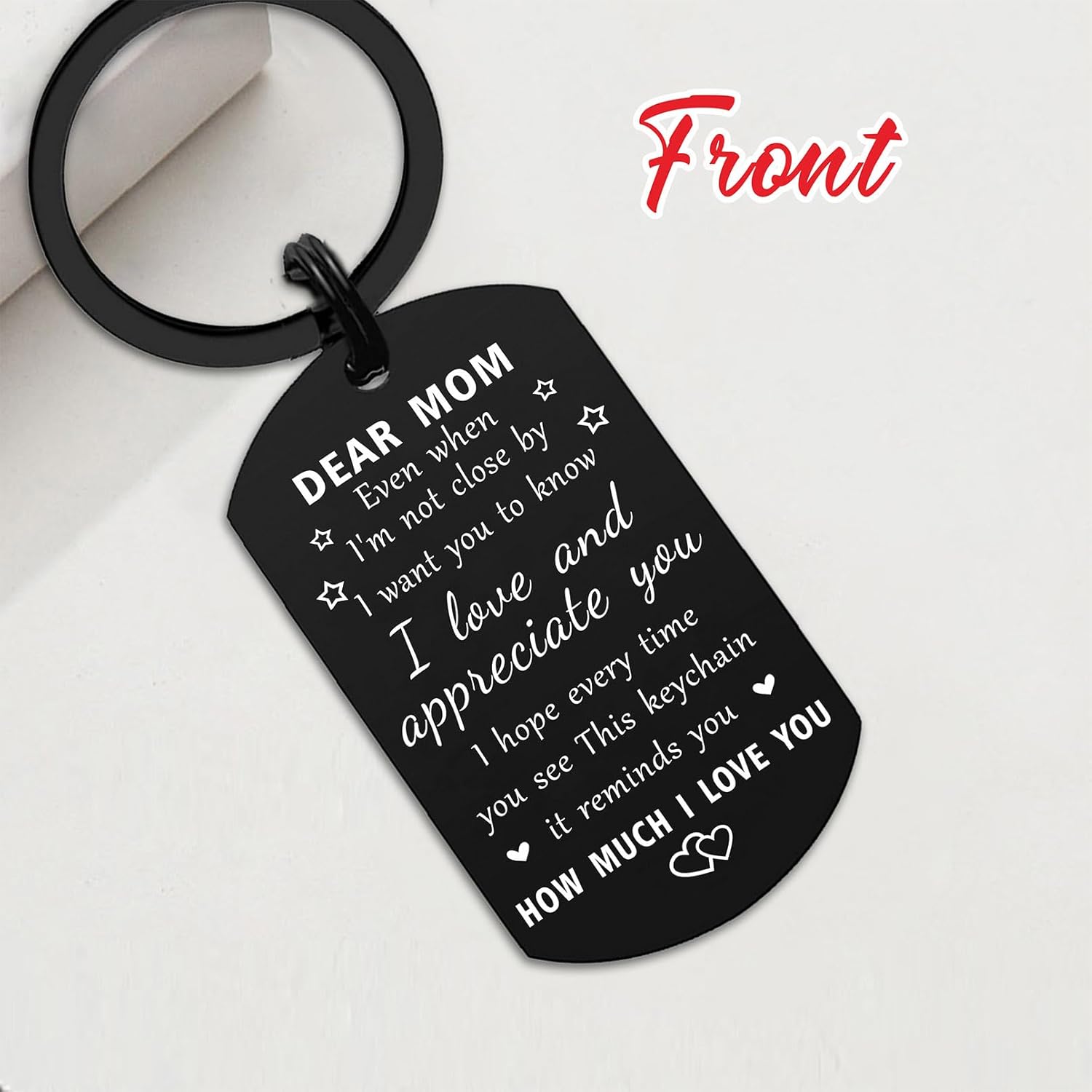 Resdink Happy Mom Christmas Gifts for Women - Remember I Love You Mom Birthday Gifts, Meaningful Mother Keychain Present - Image 4