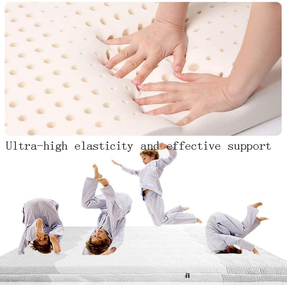 Premium Natural Latex Mattress with Organic Cover - Ergonomic, Breathable, Durable, 2.5cm Thickness, Ideal for Comfort and Support, 120x130cm (47x51in)