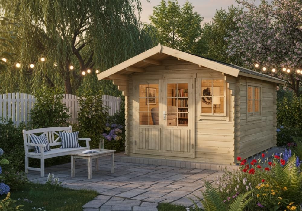 Gartenhaus Gabriel-34, 10,07 m², 34 mm Wandstärke