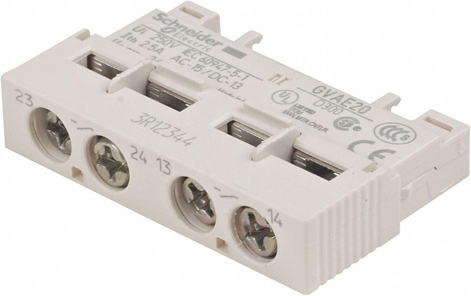 Gvae20 Auxiliary Contact Block, Plug in Gvae20