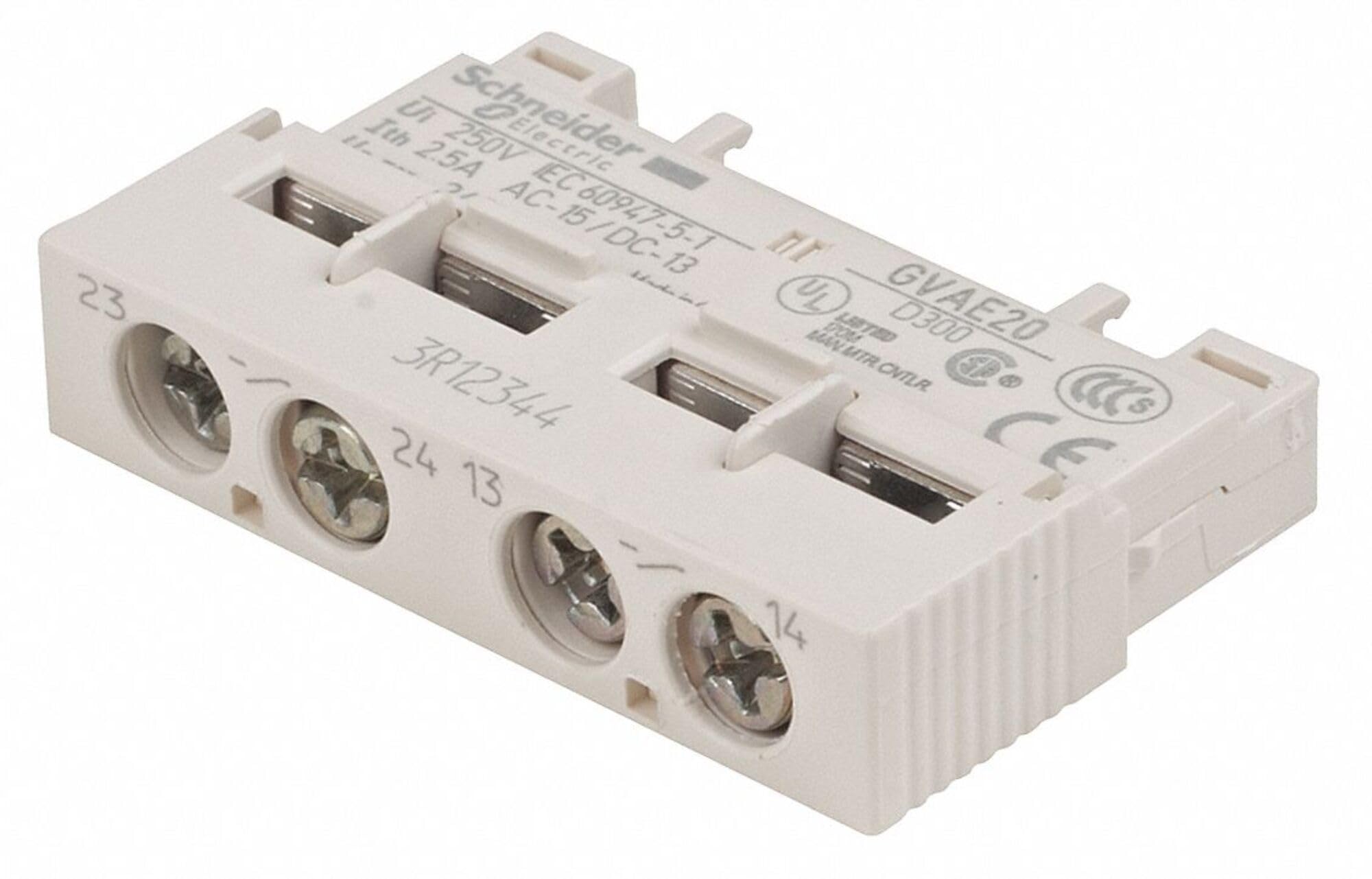 Schneider Electric Gvae20 Auxiliary Contact Block, Plug in Gvae20