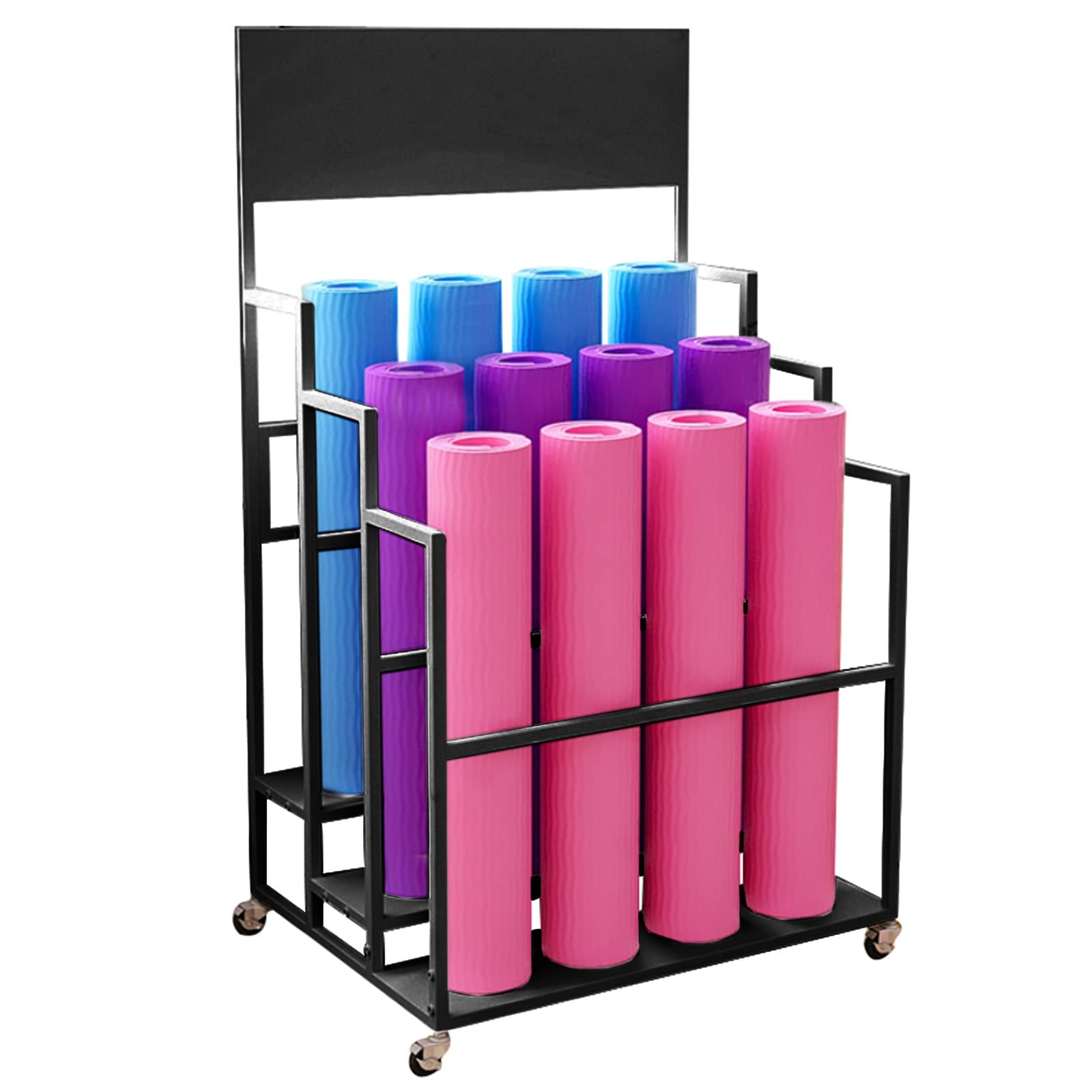 Grand support de tapis de yoga et de fitness au design minimaliste pour salle de sport