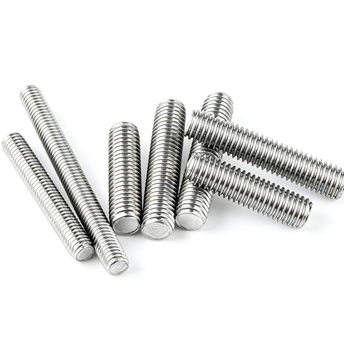 Varilla totalmente roscada Varilla completamente roscada de acero inoxidable 304, plata M8 M10, construcción industrial resistente(M10*55mm (20 Pieces))