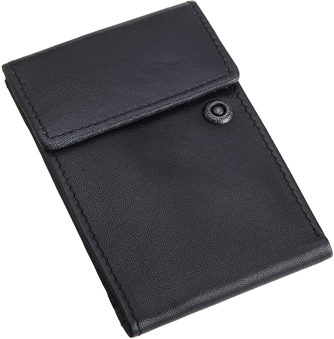 Card Clip Wallet Money Clip Wallet Leather Money Clip Wallet Money Clip Money Pouch case for Credit-Debit Card Ticket Money Cash Wallet Bag (Black)