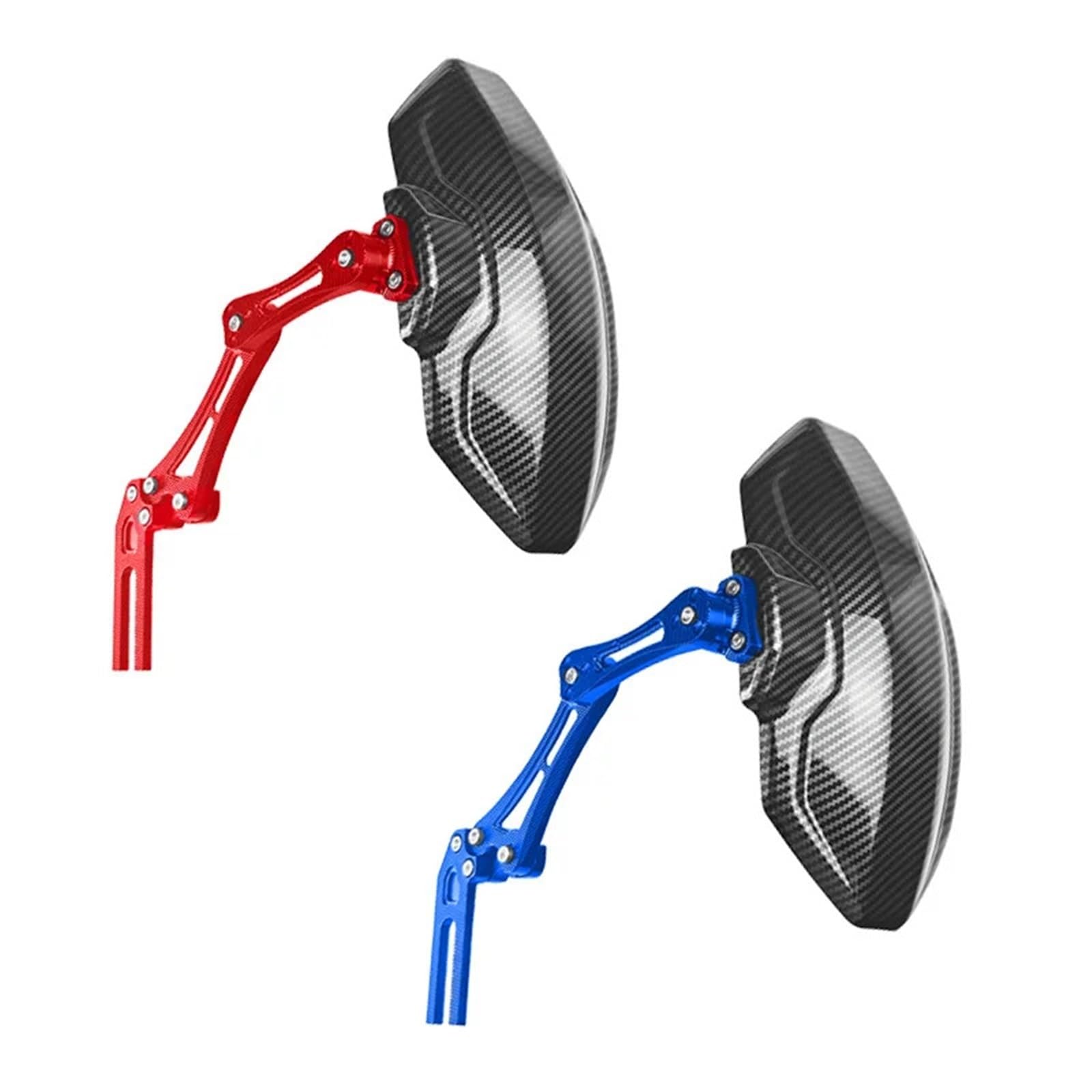 Staffa per parafango posteriore moto: compatibile con pneumatici da 10", ala in alluminio regolabile e ruotabile a 360° protezione forcella(Blue)
