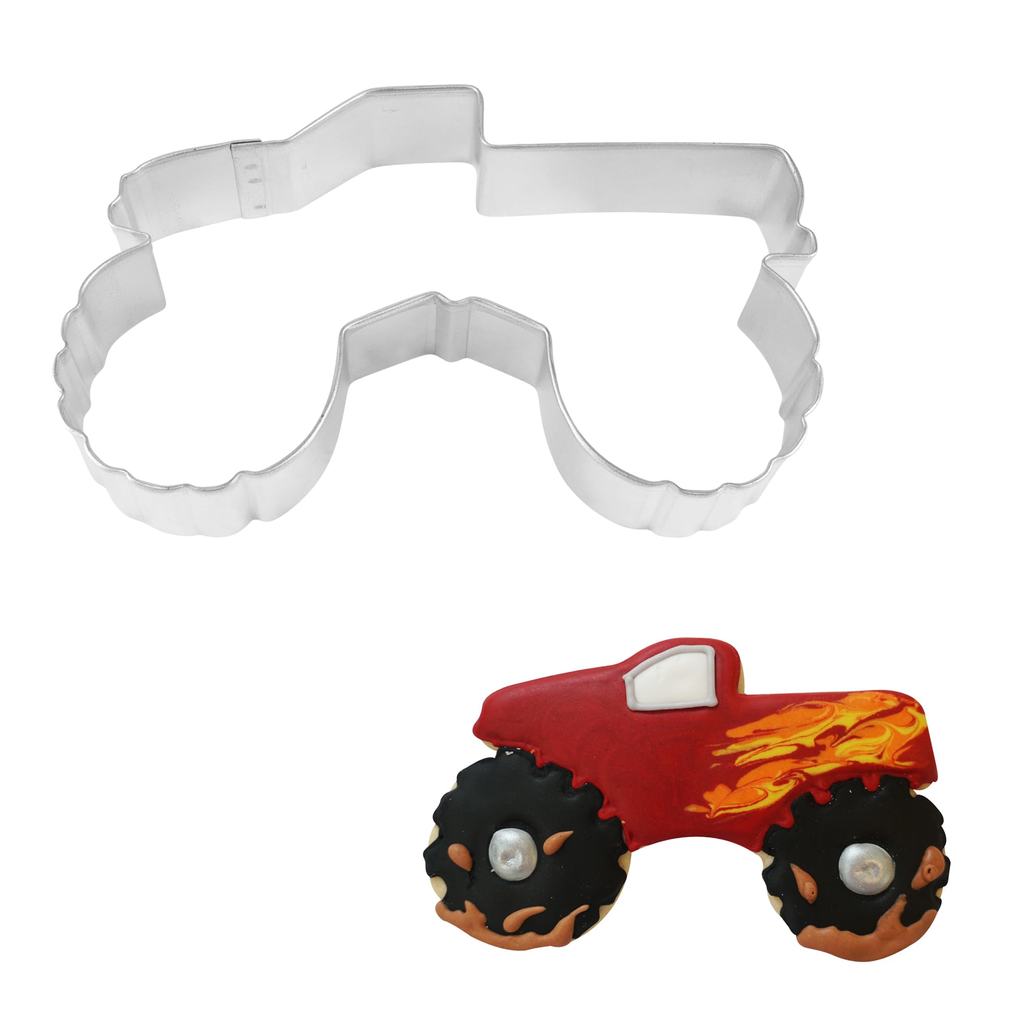 R&M Monster Truck 5" Cookie Cutter in Durable, Economical, Tinplated Steel