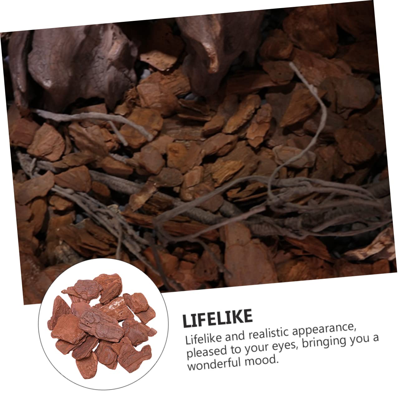 Materiale Decorativo Per Rettili Corteccia Di Pino Lucidata, Paesaggistica Naturale Per Scatola Di Allevamento, Confezione Da 500 g Per Terrari Di Rettili e Animali Esotici