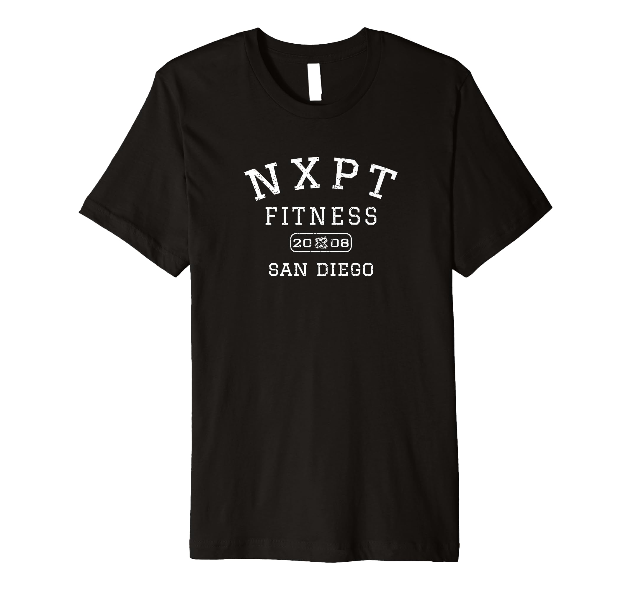 NXPT Fitness Studio CollectionNXPT Fitness Studio 2008 Distressed College Style San Diego Premium T-Shirt
