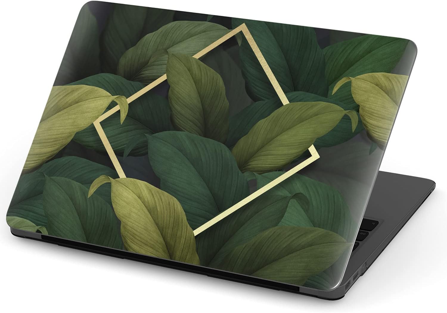 Mertak Hard Case Compatible with MacBook Pro 16 14 Air 15 13 inch M3 M2 M1 Mac 2024 2023 2022 2018 Touch Bar Plastic Print Plants Leaf Geometric Cover Laptop Clear Luxury Leaves Tropical