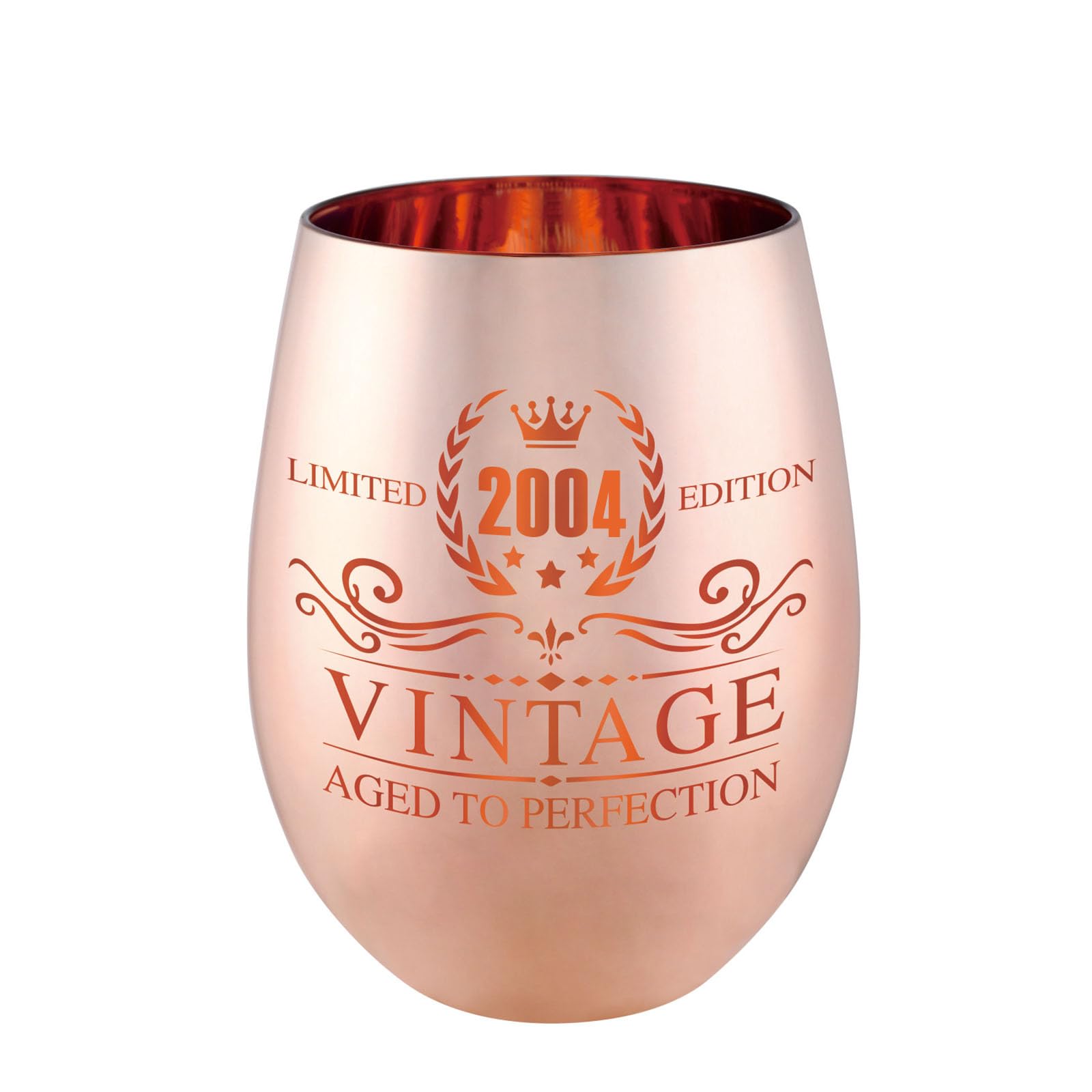 xilaxila 21st birthday gifts for her - Vintage 2004 Wine Glass - Birthday Decorations For Women, Funny 21 Bday Gifts Idea For Women, Friends, Daughter, Sister