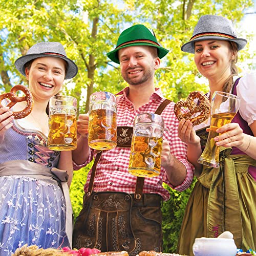 Image of Funtery 6 Pcs Oktoberfest Hats for Men German Hats Felt Bavarian Costume Accessories for Adults Unisex Party