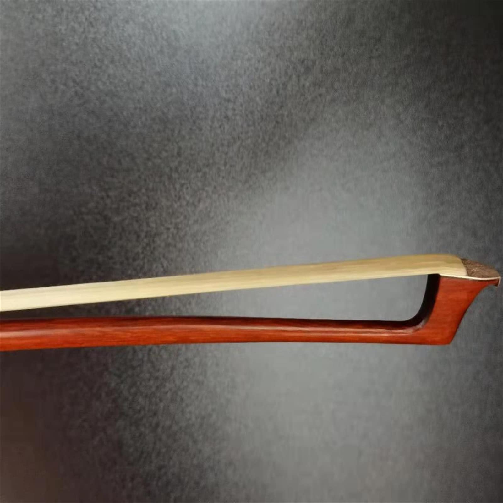 FLFL 4/4 Größe Violin Bogen Pernambuco Runder Stift Ebenholz Geschnitzte Blume Frosch Handy Handarbeit Silberteile Geigenbogen voller Größe