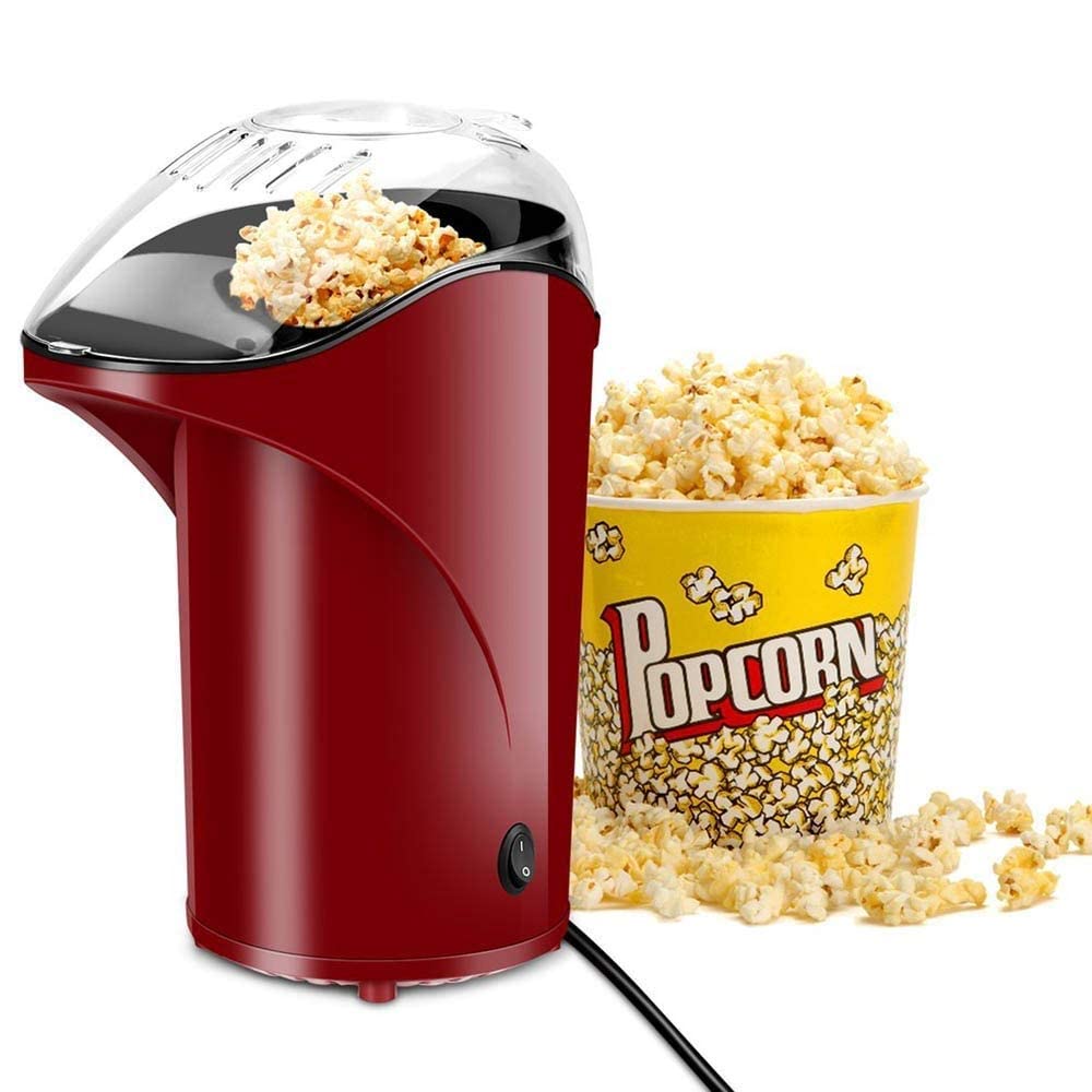Macchina per Popcorn Macchina per Popcorn ad Aria Calda Uniforme Macchina per Popcorn da 1000 W Scivolo Pop-up Ciotola per Popcorn Senza Olio per Bambini a casa Bambini