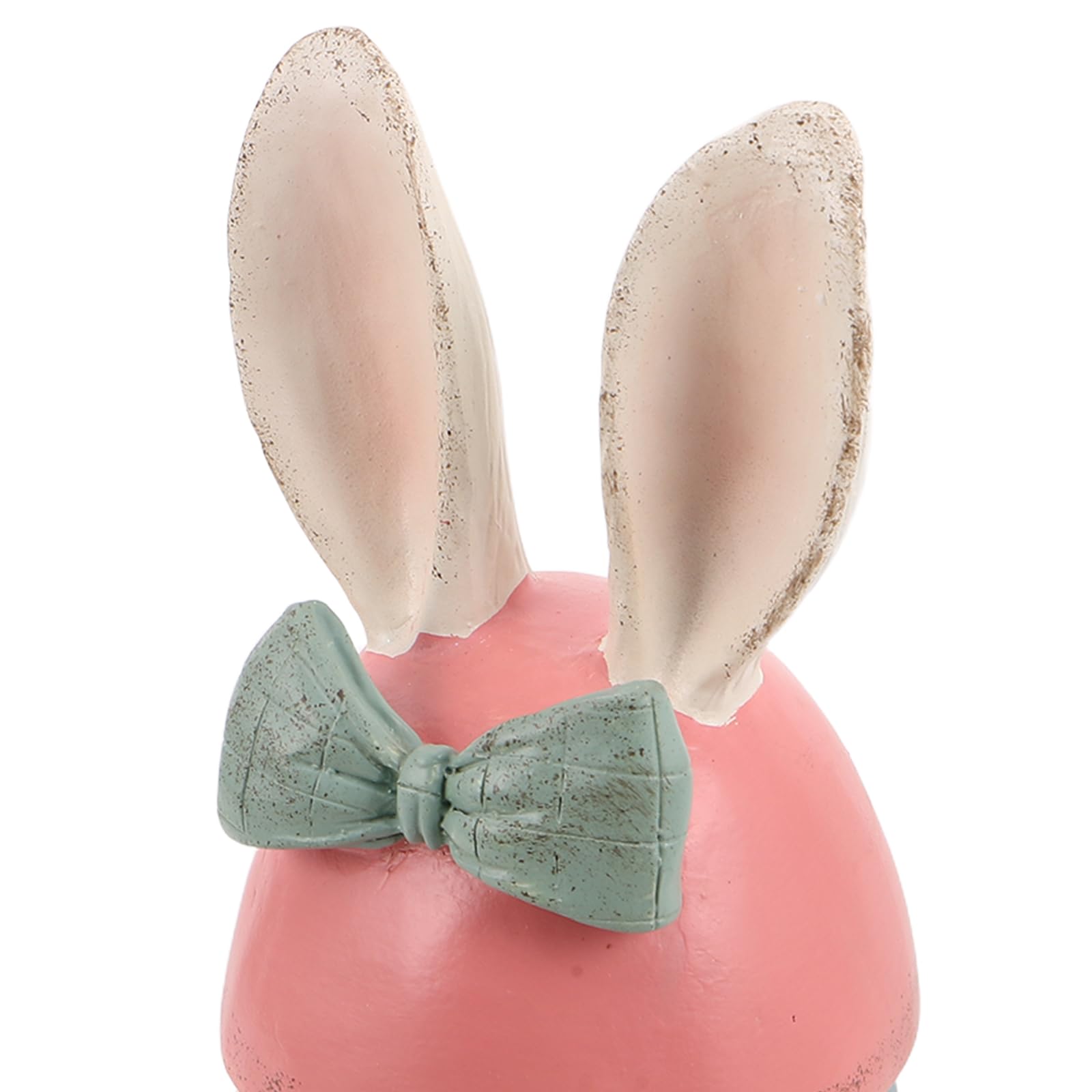 Adorno de Pascua Figura de Conejo de Resina Azul, Decoración Rústica Primaveral para Mesa y Estantería, Estatua Pequeña sin Rostro para Relleno de Cesta y Centro de Mesa