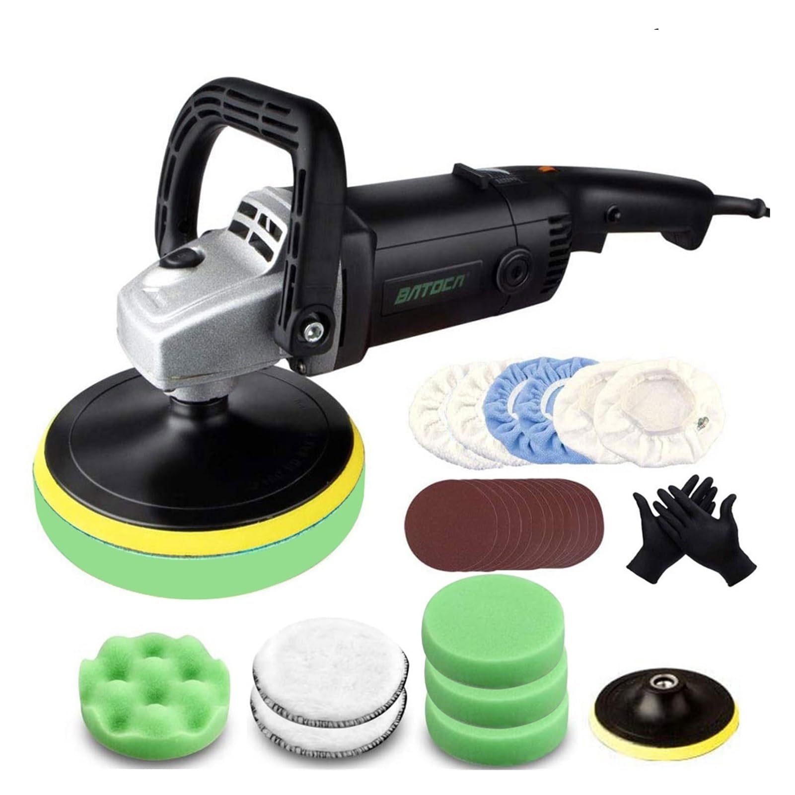LNHHG 1200W Rotary Car Polisher Random Orbital 3000RPM Polishing Machine With Variable Speed Buffer Sander Buffing Sanding Tool(Polisher K2)