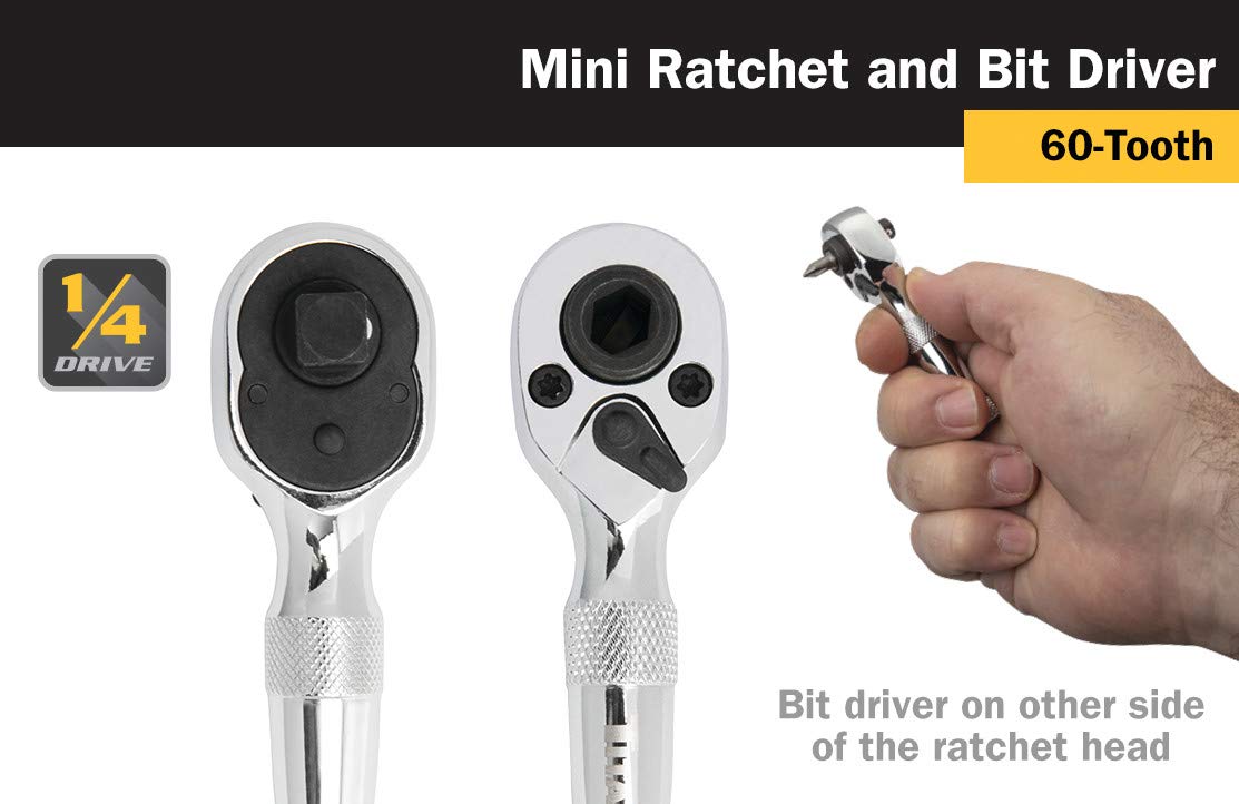 たなち Amazon | Titan 12101 1/4-Inch Dr. 3インチミニラチェット