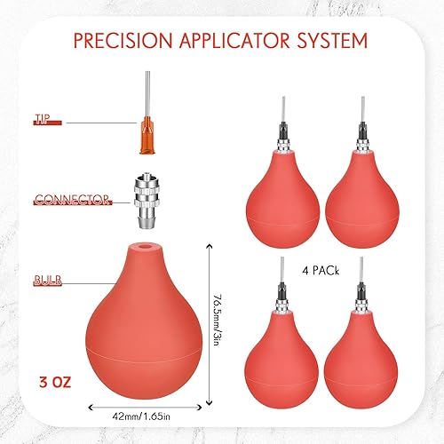 Miniatura 3 de 4 juegos de herramientas de cerámica, botellas deslizantes para cerámica, aplicador de puntas de precisión para botellas de cerámica con embudos de