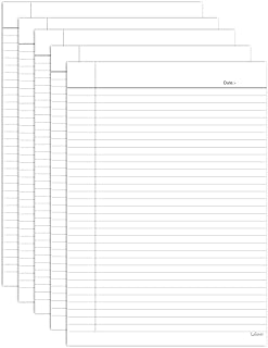 Lakeer A4 Single Side Ruled Paper - 100 GSM Thick Paper, Pack of 100 Sheets Ideal for Projects, Assignments, Practicals, and Homework (White)
