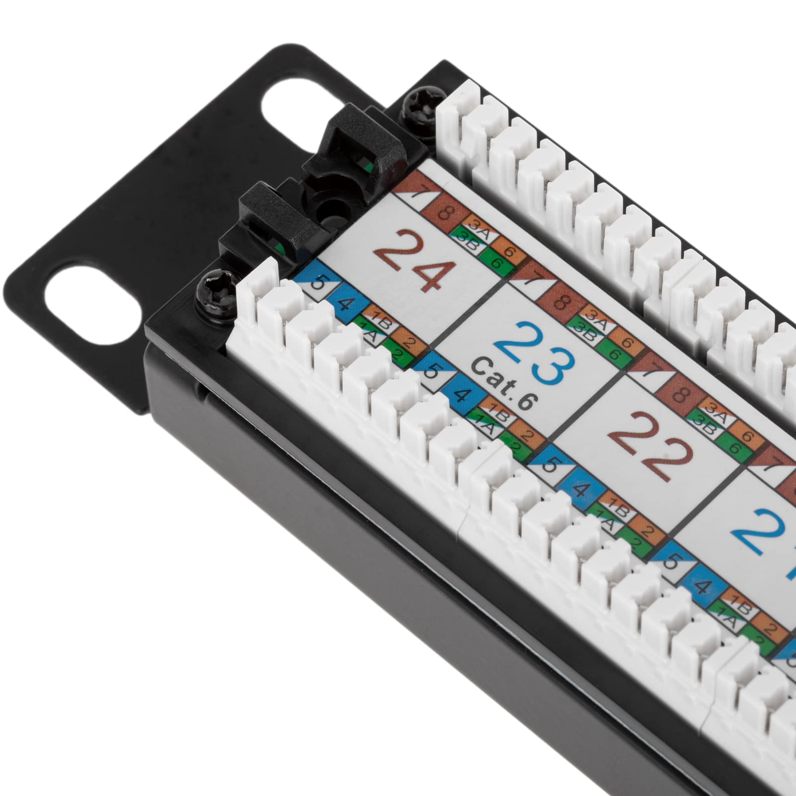 RackMatic - Patch panel 24 RJ45 Cat.6 UTP 1U nero