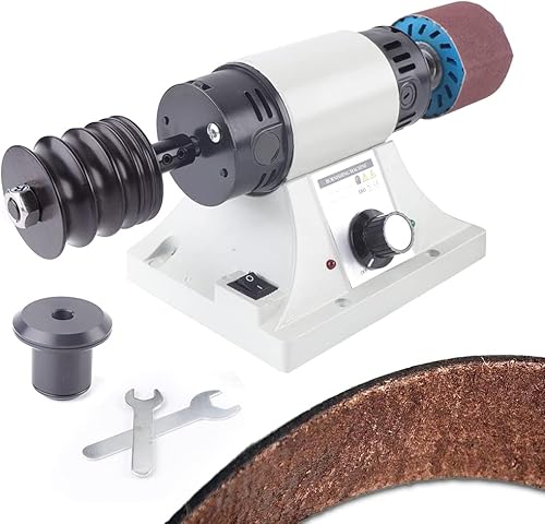Máquina eléctrica de borde de cuero, 110 V, proceso senior de lijadora de pulido de cuero, máquina pulidora de borde de cuero, 0-8000 rpm, velocidad