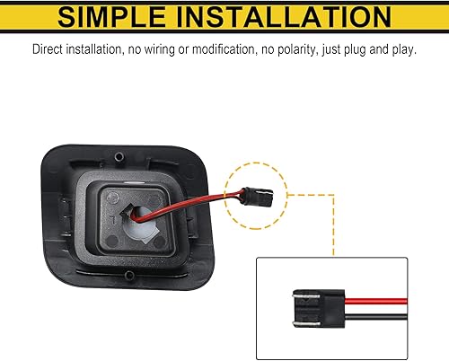 Miniatura 5 de R&F Auto Luces LED de matrícula de repuesto para Ram 1500 2500 3500 (2003-2018)  Ram 1500 Classic (2019-2020), lente transparente alimentada por 40