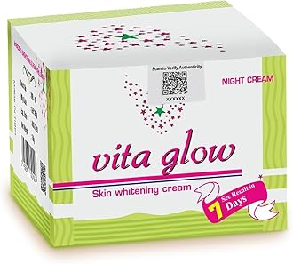 Vita Glow Skin Whitening Night Cream – Radiant Glow & Even Tone Formula – Brightening Face Cream for Men & Women – 30g