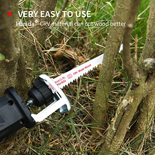 Hanida 9-Inch Wood Pruning Saw Blades For Reciprocating/Sawzall Saws - Wood Cutting Set - 12 Pack #TOP1