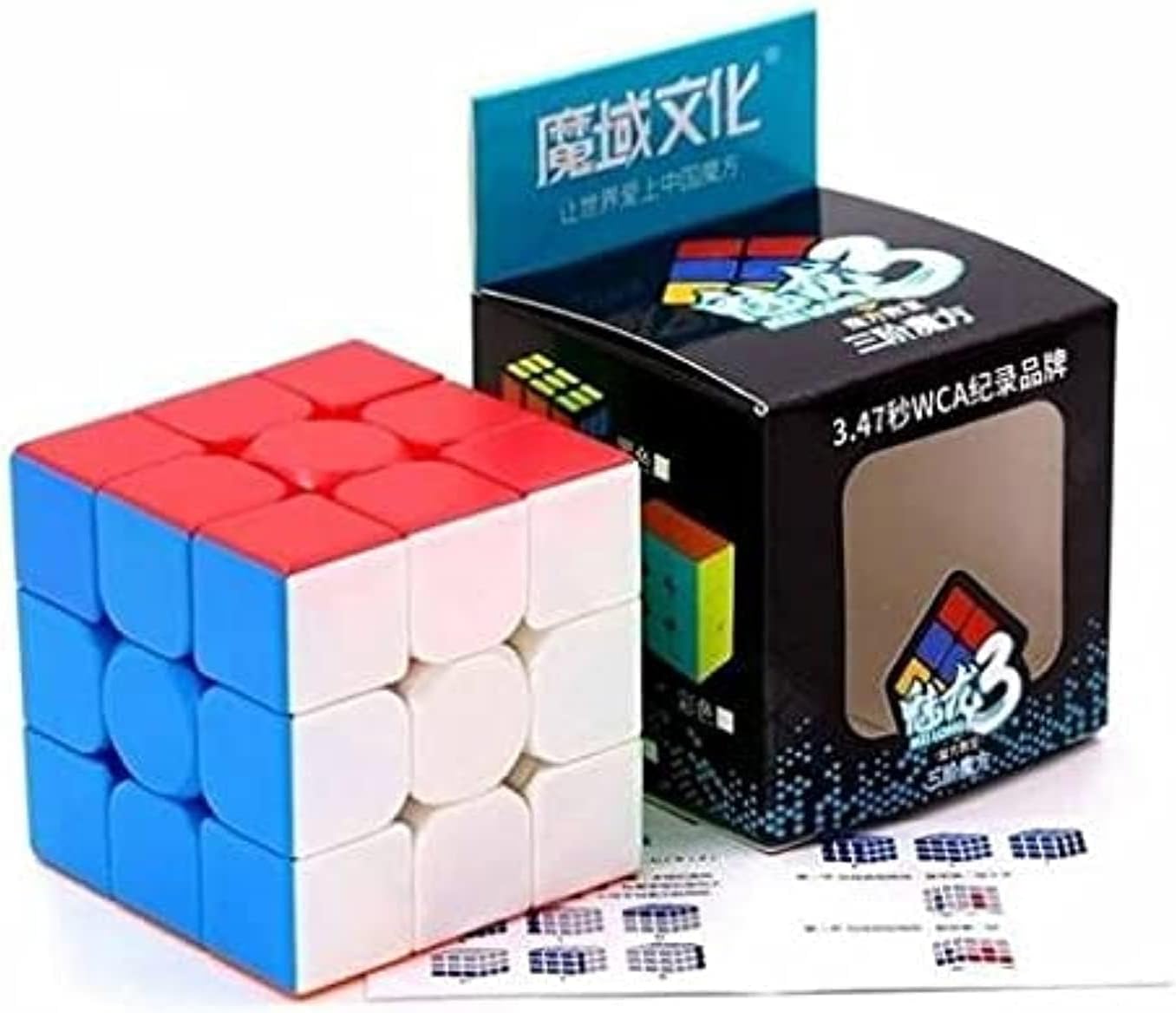 Meilong Original Stickerless Rubik Cube Moyu 3x3: Buy Online at Best ...