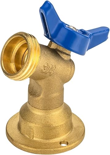 Miniatura 5 de EFIELD Paquete de 5 mangueras de latón de 14 vueltas para exteriores, válvula Bibb de 12 pulgada hembra NPT × 34 pulgadas macho GHT roscada manguera