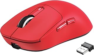 VGN GAMEPOWER X3 SUPERLIGHT Wireless Gaming Mouse, 49g Ultralight Gaming Mice PixArt PAW3395 Sensor, 26000DPI, Tri-mode 2.4G/USB-C Wired/Bluetooth Mouse G502, 200Hrs Battery, Kailh GM8.0 Switch, Red