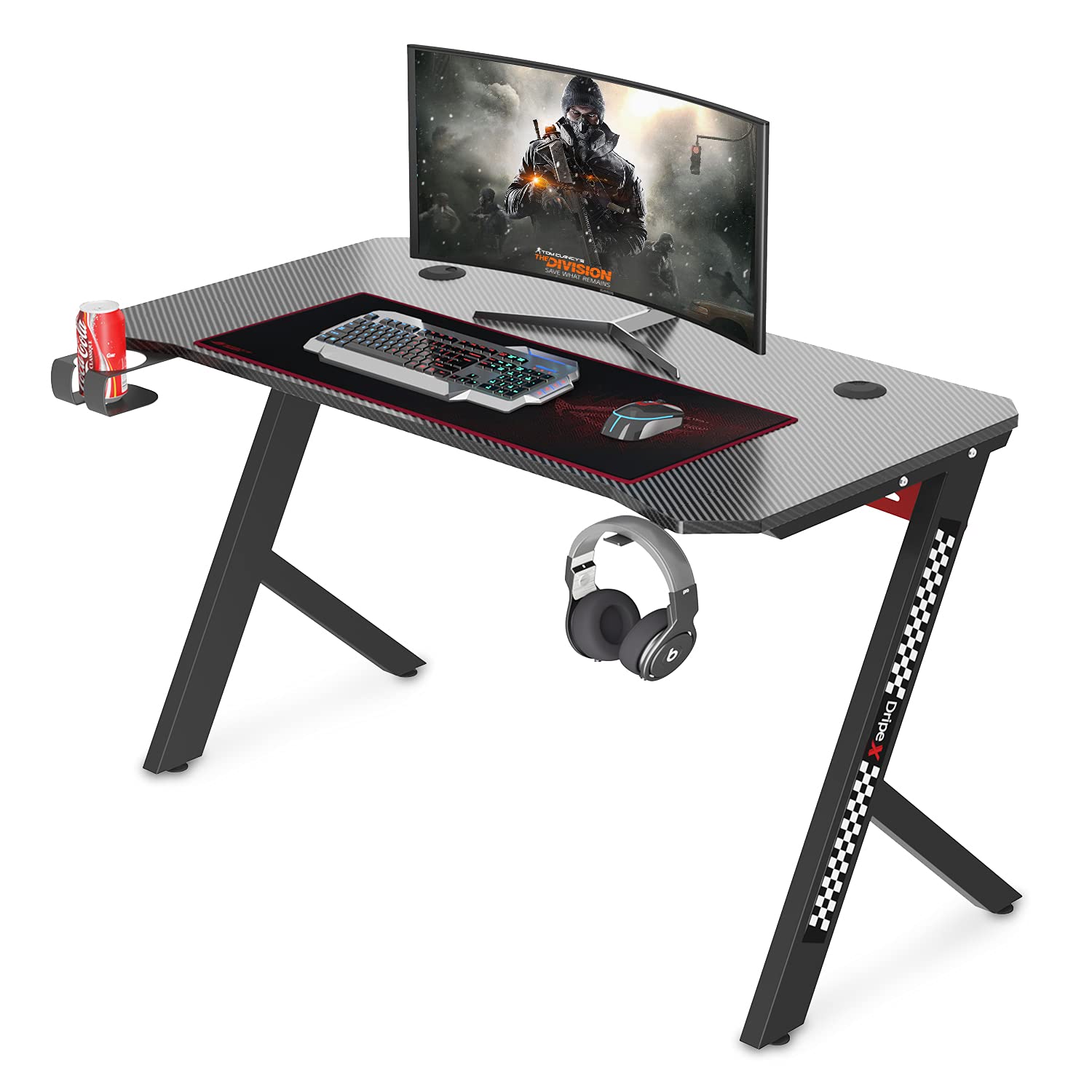 Buy Dripex Gaming Desk 110cm, Home Office PC Computer Desk R Shaped