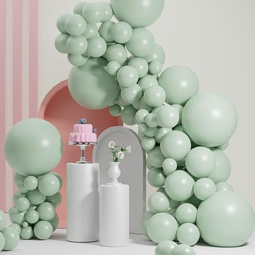 Miniatura 22 de Globos verdes de diferentes tamaños, globos verdes SCMDOTI Teender de 18, 12, 10, 5 pulgadas, arco de guirnalda de globos verdes para fiesta Verde