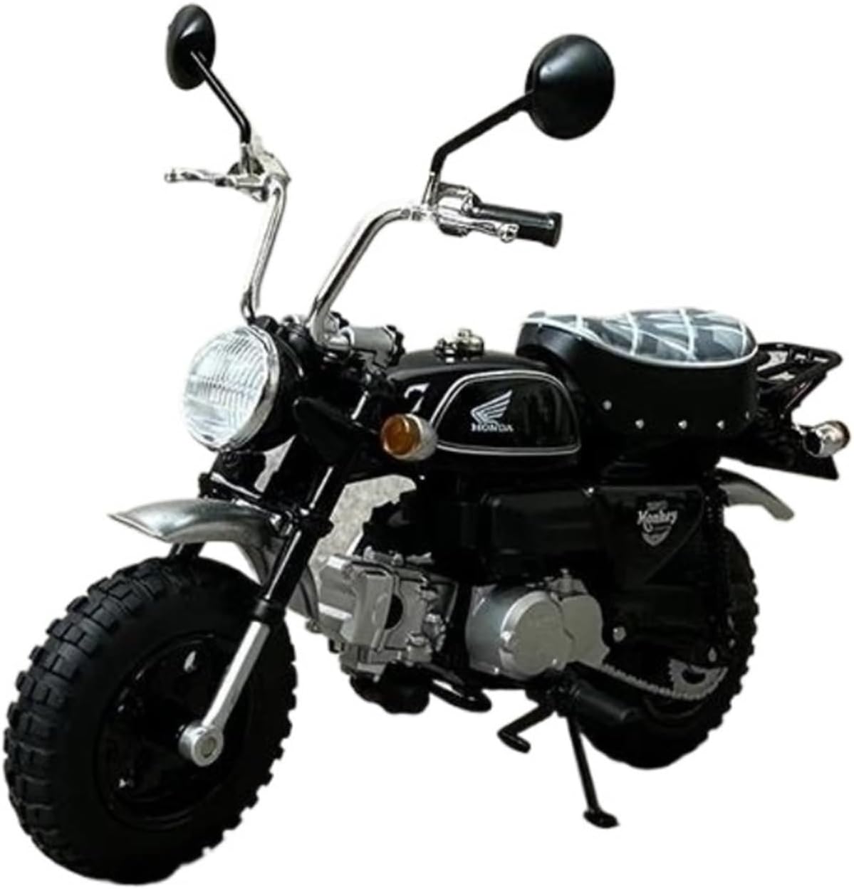 Scale Model 1:12 Scale for Monkey Z50J Motorcycle Model Kit Black Static Die Casting Collection Ornaments Collectible Ornaments
