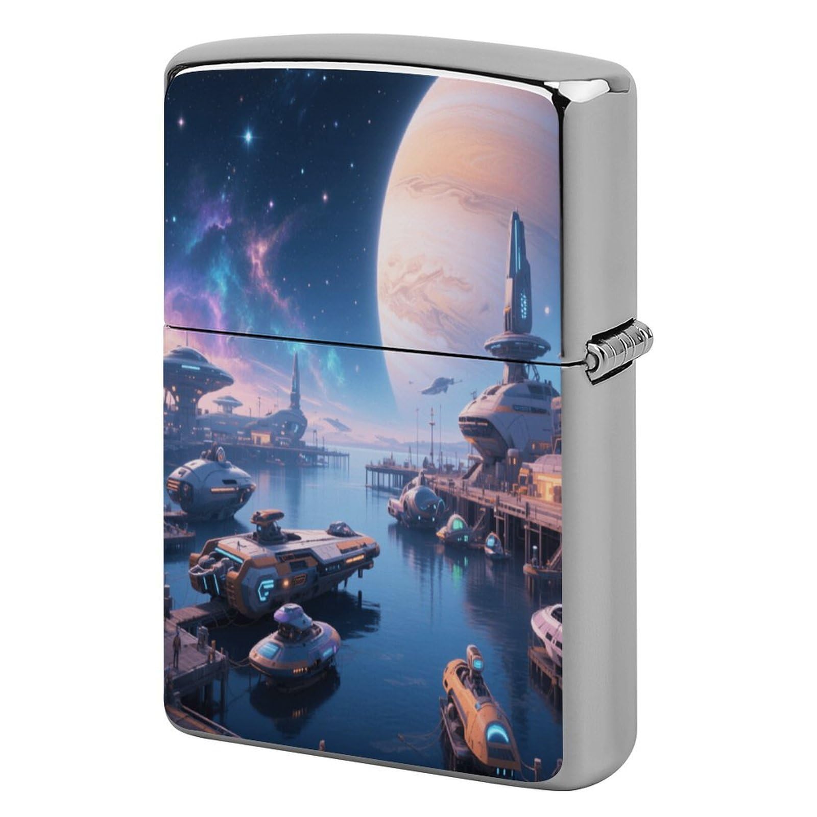 Fekiloot Style Interstellar Harbor Lighter Case Cover Metal Lighter Case