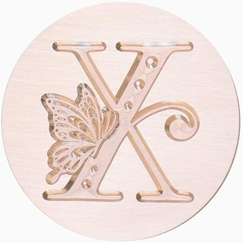 Miniatura 7 de SWANGSA Sello de cera con letra inicial del alfabeto X, sello vintage elegante de mariposa para invitación de fiesta de boda, envoltura de regalo,