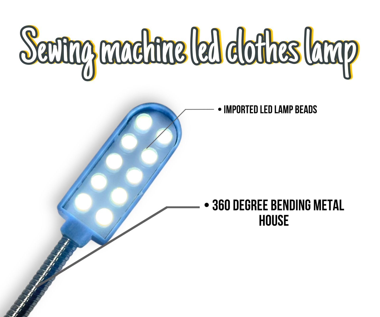 Magnetic Led Sewing Machine white bright Light for Industrial Sewing Machines like Jack, Juki etc .Multipurpose home needs utility light (1, Magnet Flexible LED white) — Amazon image 5