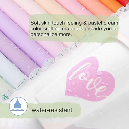 Miniatura 5 de TECKWRAP 001 Vinilo adhesivo permanente de 12 x 12 pulgadas, 15 hojas por paquete para cortadores de manualidades, trazadores de letreros, lila