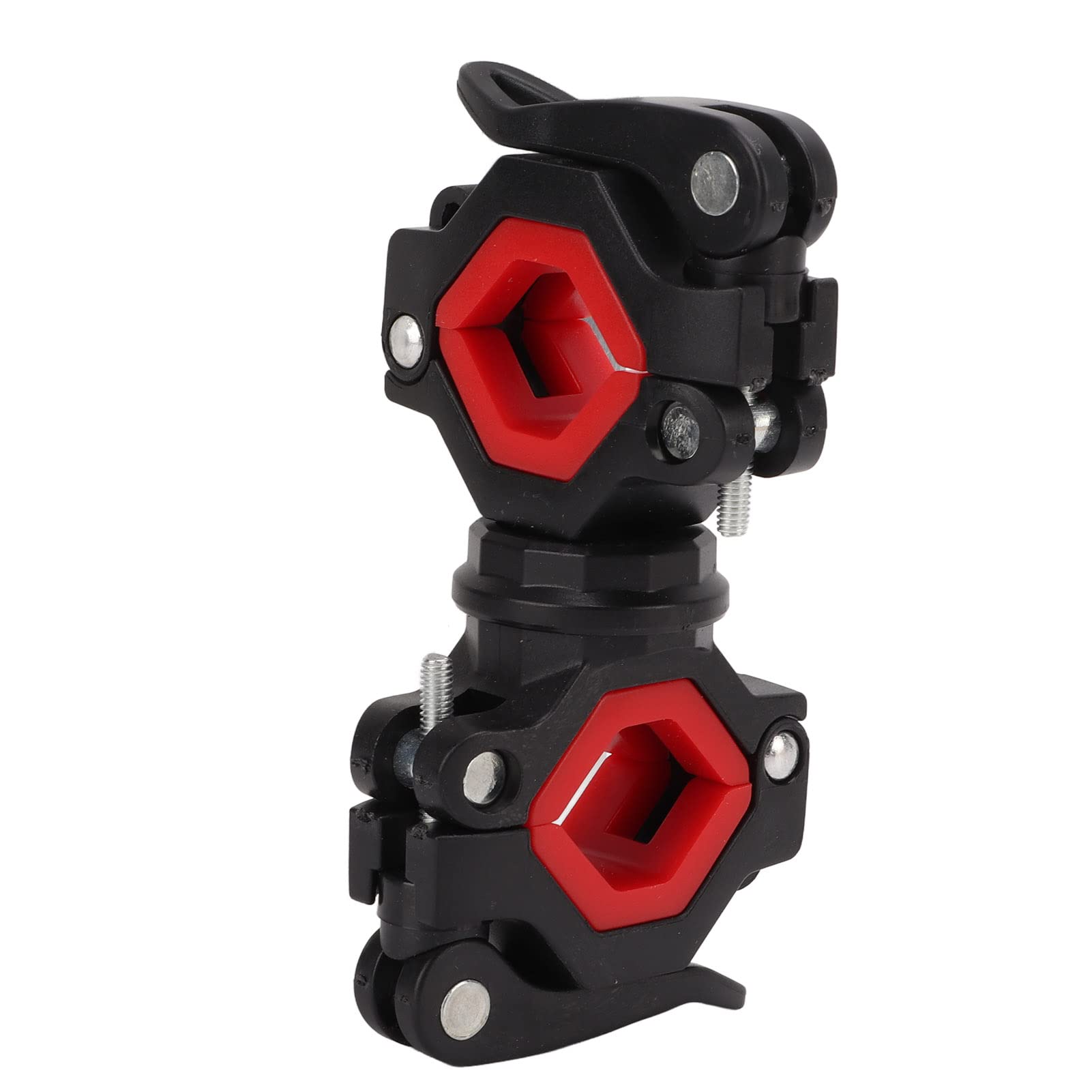 Wedinard Flashlight Clip, Stable Torch Quick Detach Design Great Accessories Bike Light Fixing Bracket for Wide Range of Applications Cycling Equipment (Red)