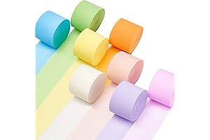 PartyWoo Pastel Crepe Paper Streamers: Elevate Your Celebrations with Vibrant Hues