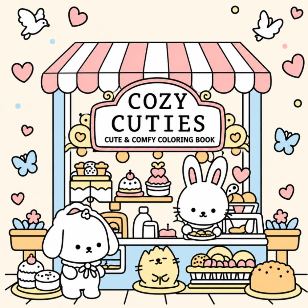 Cozy Cuties: Cute and comfy coloring book