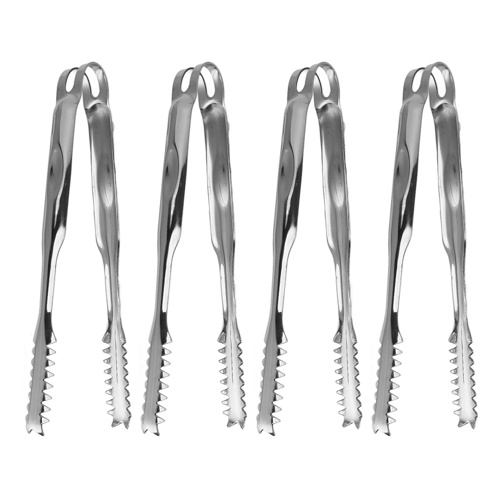 Pinzas para Hielo de Acero Inoxidable 17,6 cm, Pinzas Multiusos para Cocina, Parrilla y Barbacoa, Resistentes al Óxido
