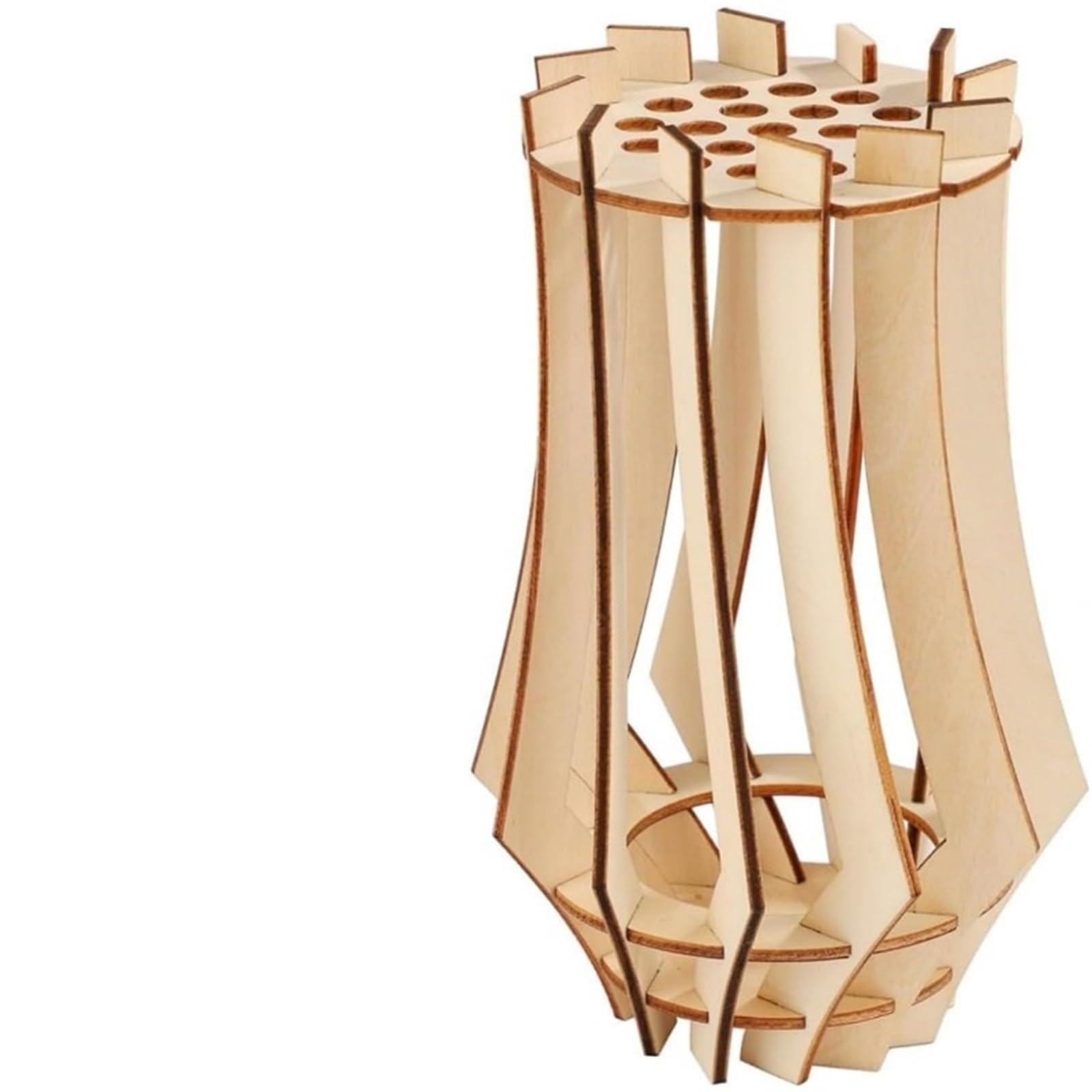Wooden Bouquet Vase For, Puzzle Flower, Small Vases For Table Decoration, DIY Kit For Home Decor