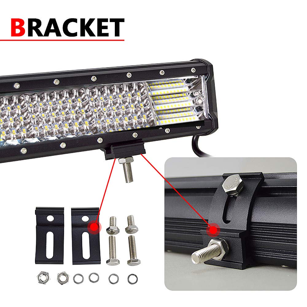 Neuf 23 Pouces 720W Quatre Rangée Barre Lumineuse LED Spot Flood LED Barre De Travail Phares Off Road Triple Row Droite lumières de Conduite,12V 24V