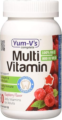 Multivitamínico y multimineral completo de Yum-V para jaleas de adultos frambuesa 60 unidades disponible en Yaxa Colombia